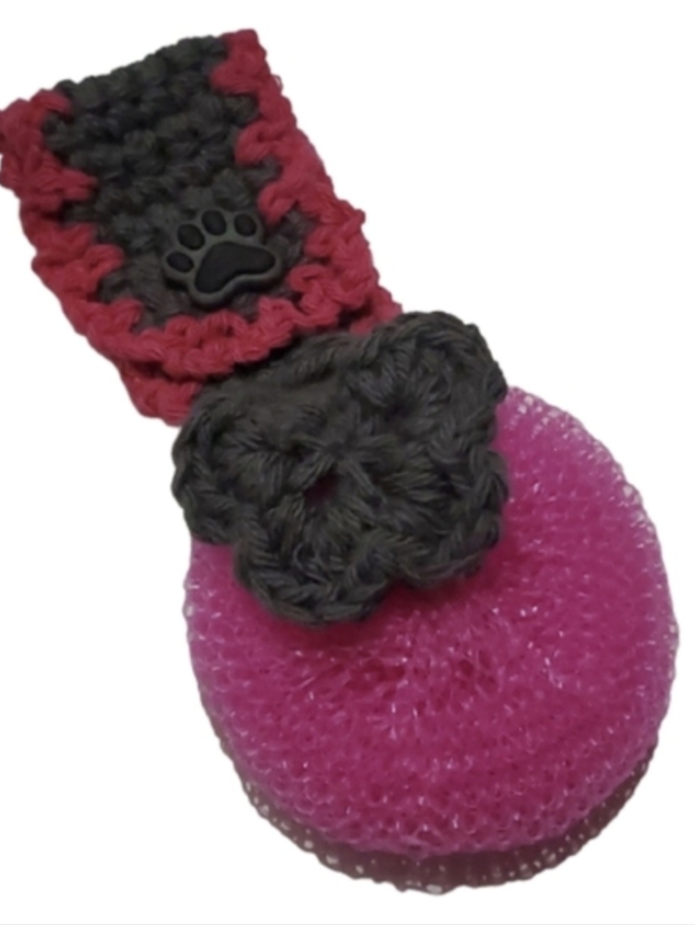 Paw Print Handmade Fancy Hanging Dish Scrubber